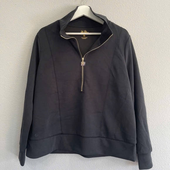 NWOT LILLY PULITZER Eleni UPF 50+ Luxe Terry Half-Zip Long Sleeve Pullover - Picture 2 of 2
